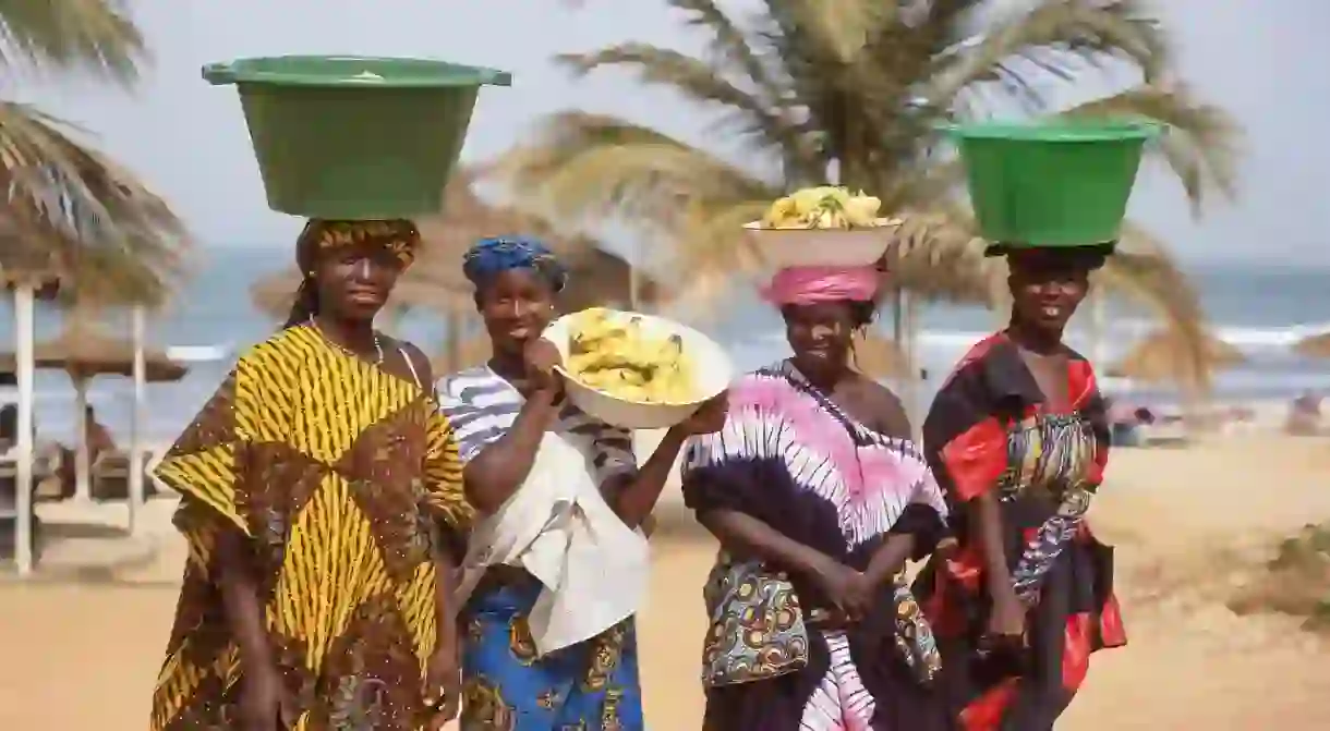 Women selling fruit, Serrekunda, Republic of The Gambia