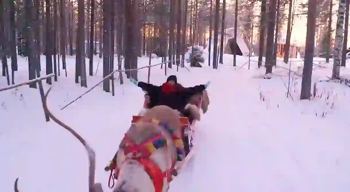 The ultimate winter wonderland in Lapland. Reindeer rides are just part of the fun you can experience in the official home of Santa.