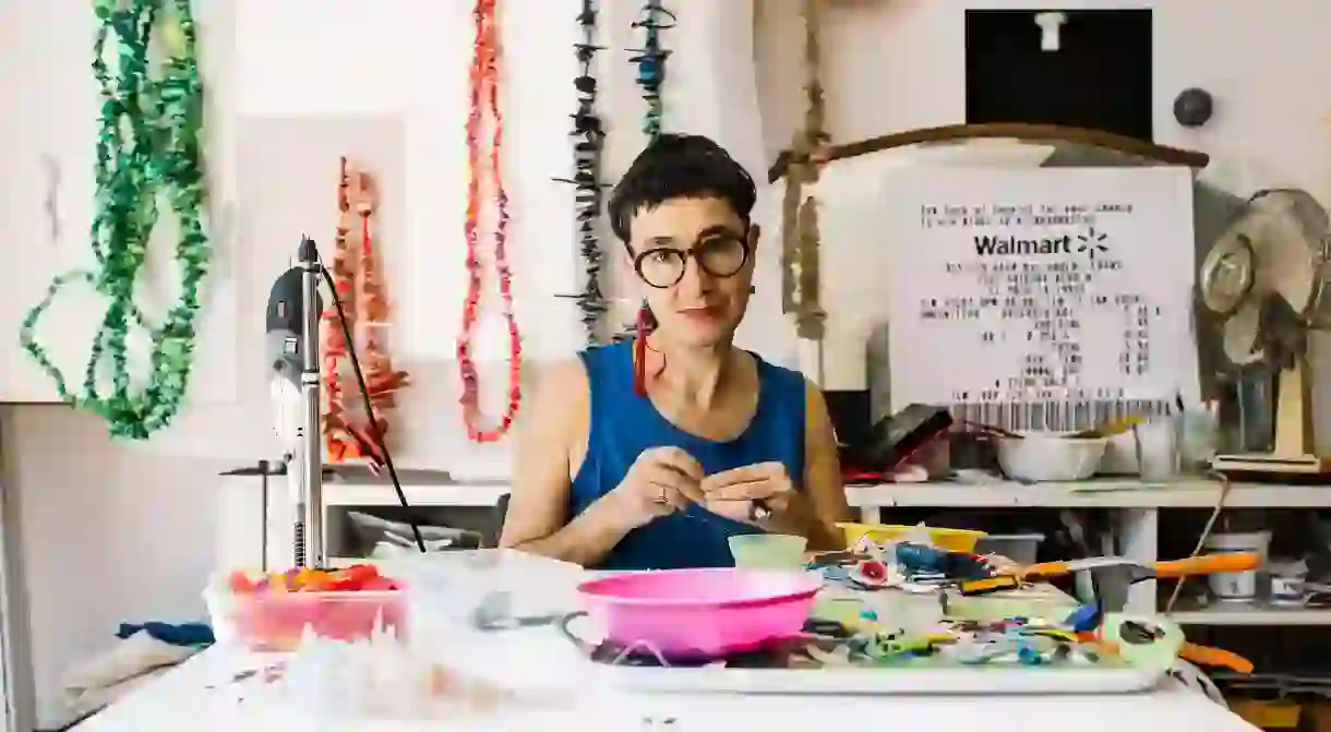 Sydney-based artist Rox De Luca in her studio in Bondi, Sydney