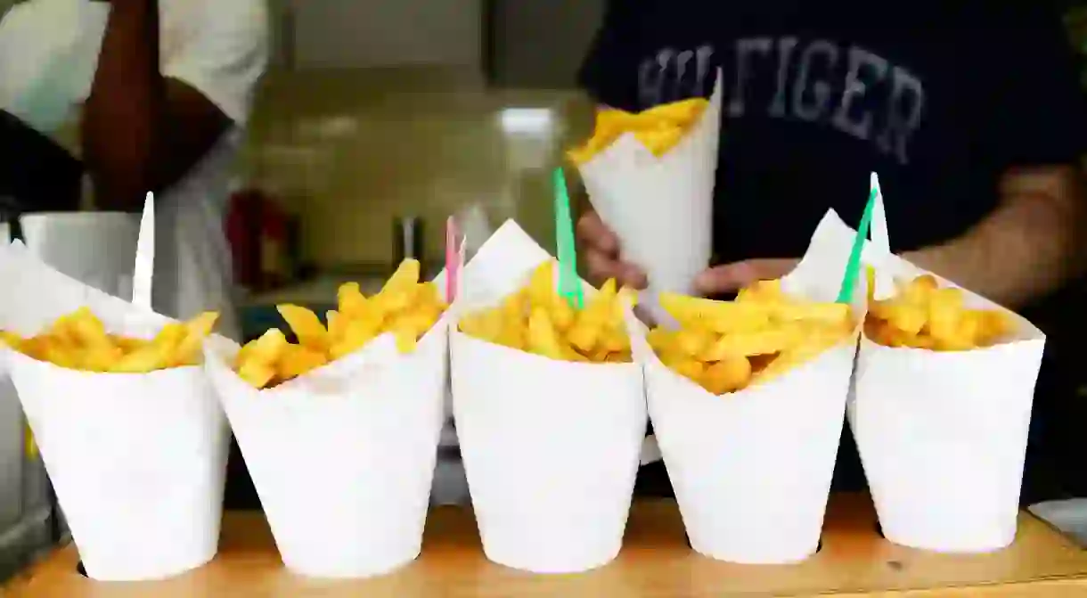 A simple snack, but a national delicacy. Fries are a staple on menus across Brussels.