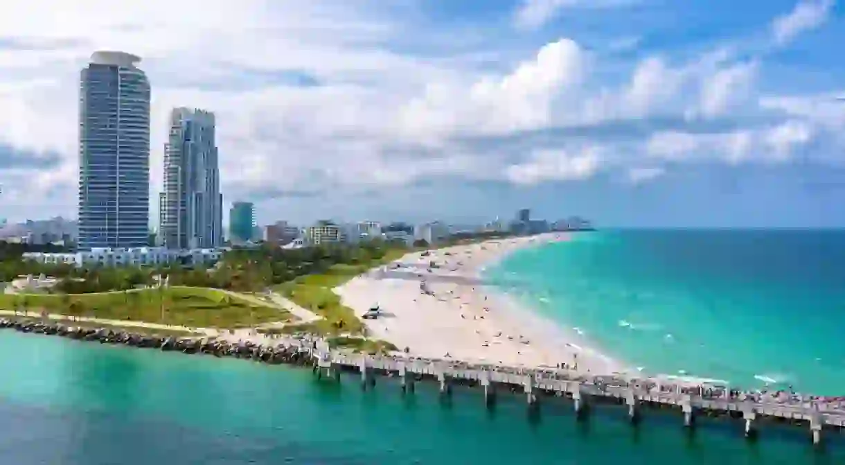 South Beach at Miami South Pointe Park is just one of the citys spectacular stretches of sand