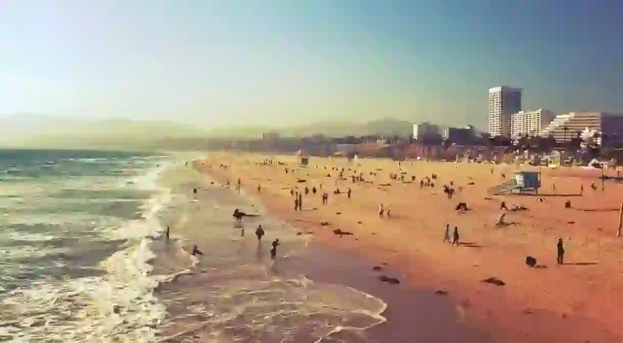 Santa Monica beach is the perfect spot for a swim in LA