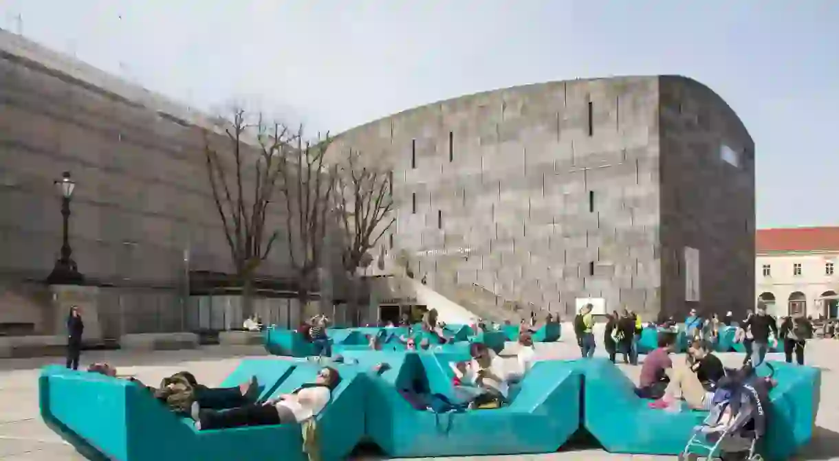 Vienna’s MuseumsQuartier is home to many beautiful buildings