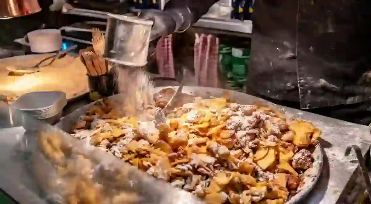 Traditional Austrian Kaiserschmarrn at Salzburg Christmas Market