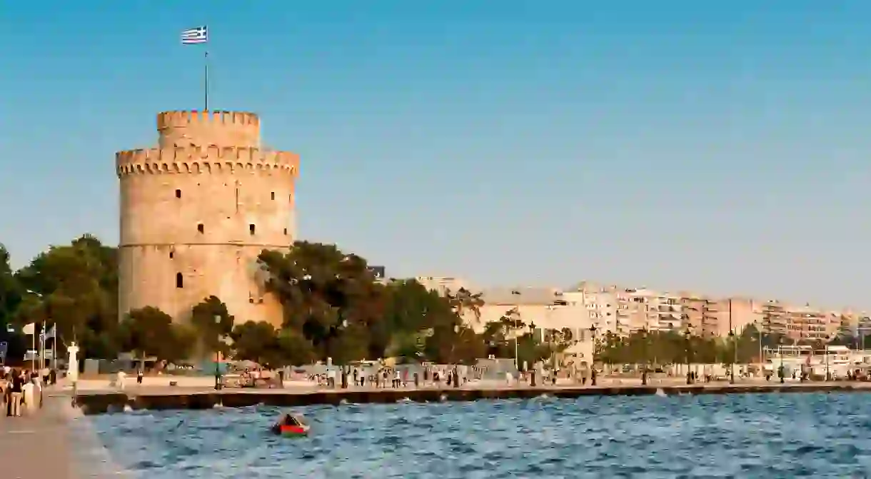 The White Tower, set on the Thessaloniki waterfront, is an emblem of Greeces second city