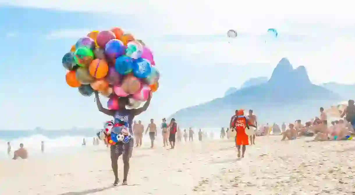 Beach vendor, Ipanema Beach, Rio de Janeiro