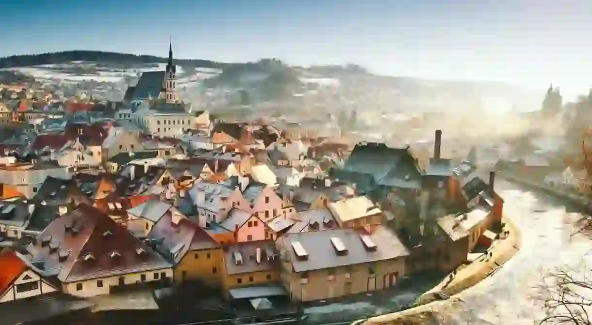 The fairytale town of Český Krumlov is especially picturesque in the winter