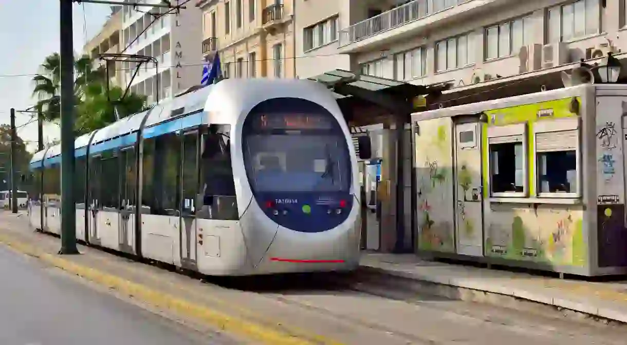 The Athens Coastal Tram links Syntagma Square with beaches on the Athenian Riviera