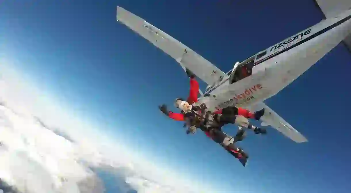 Jump out of a perfectly good aeroplane on a skydiving adventure over Queenstown