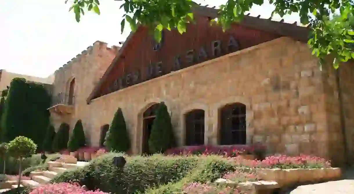 Chateau Ksara Winery is famous for using the Roman caves as natural wine cellars in Beqaa Valley in southern Lebanon