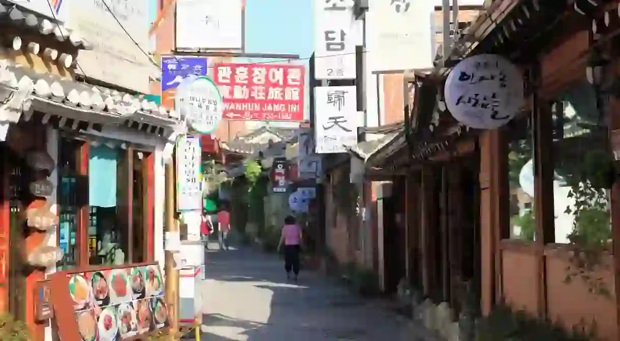 Insadong is a mix of historical teahouses, traditional hanok buildings and a decidedly contemporary outlook