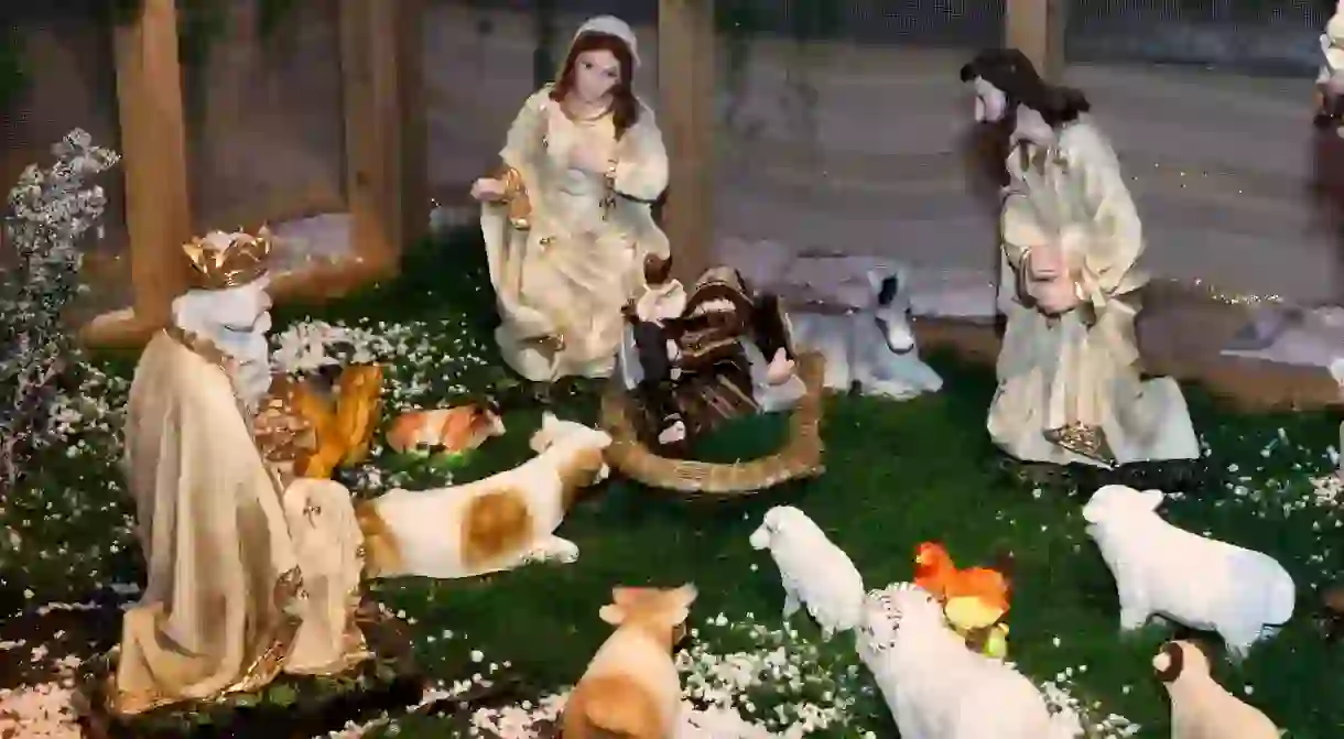 During the Christmas holiday, homes in Bolivia often feature a nacimiento (nativity scene)