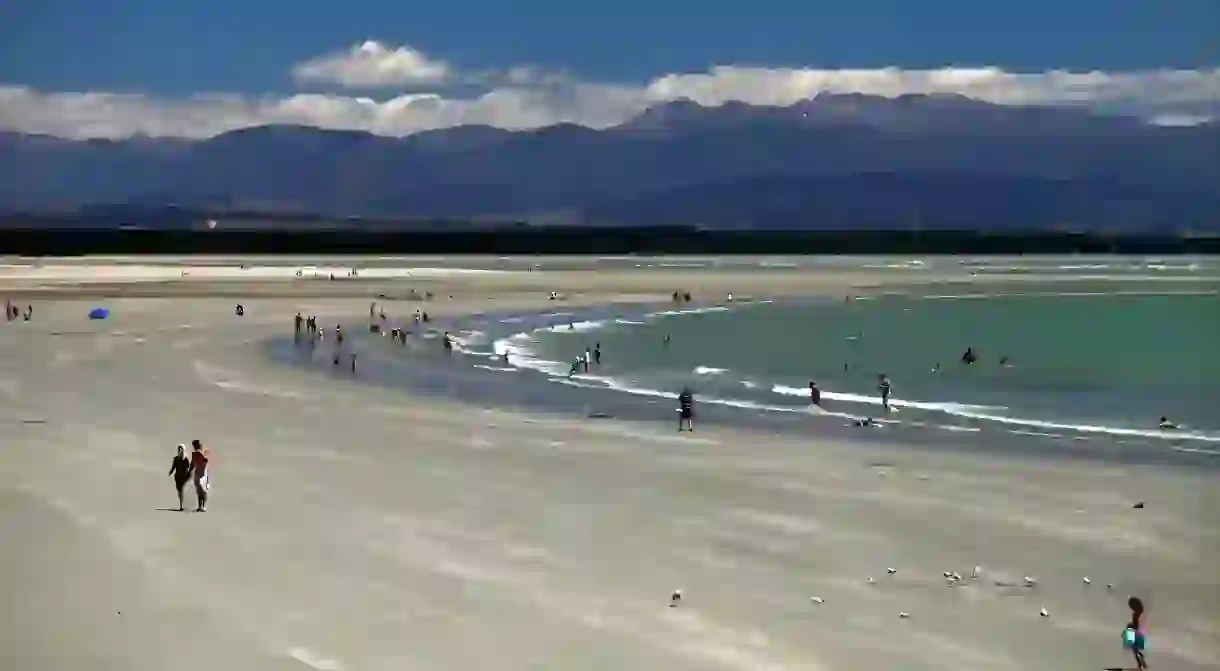 Tahunanui Beach in Nelson is a popular spot with residents and receives the most sunshine in New Zealand