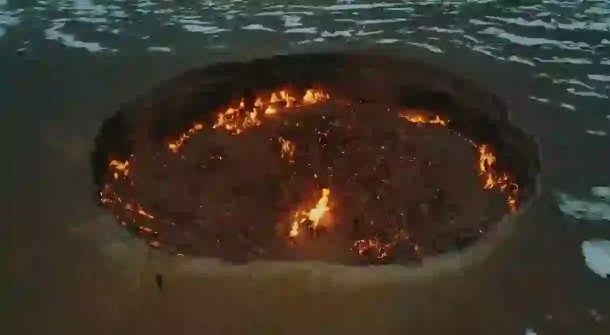 The Darvaza Gas Crater is in Turkmenistan