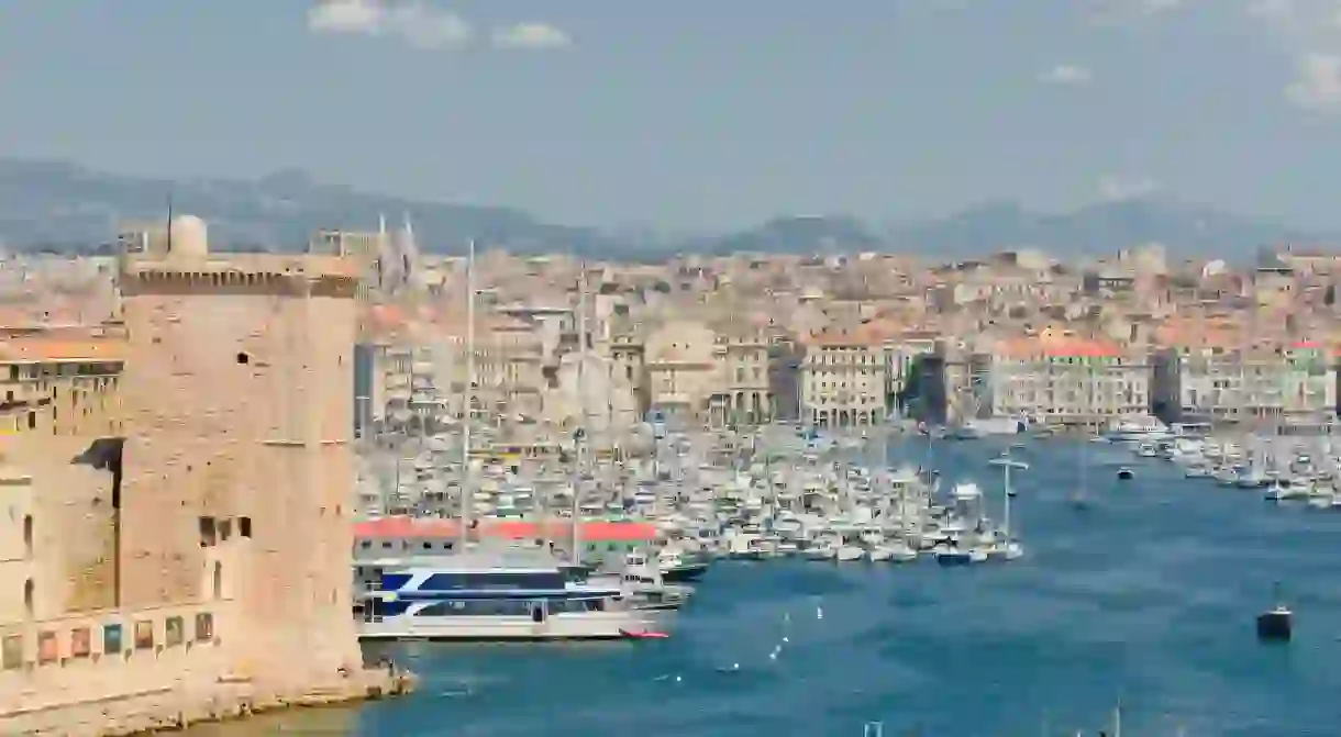 Marseilles Old Port boasts a wealth of cafés and restaurants, many with a sea view