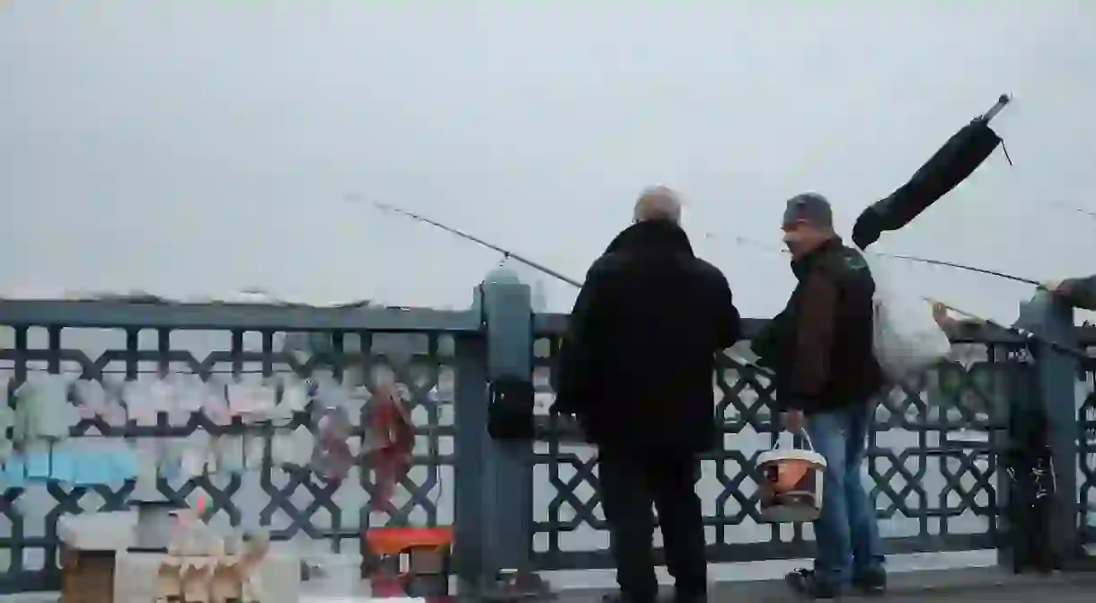 The Galata Bridge is an Istanbul landmark