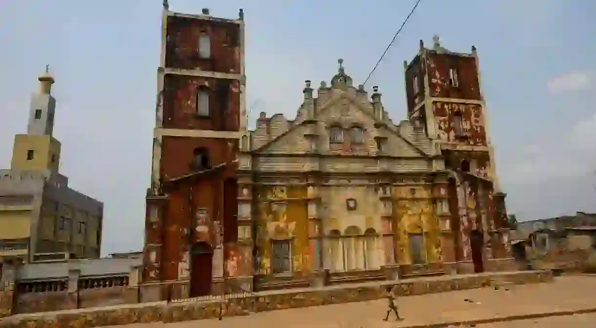 The Grand Mosque of Porto-Novo, Benin, was built between 1912-35