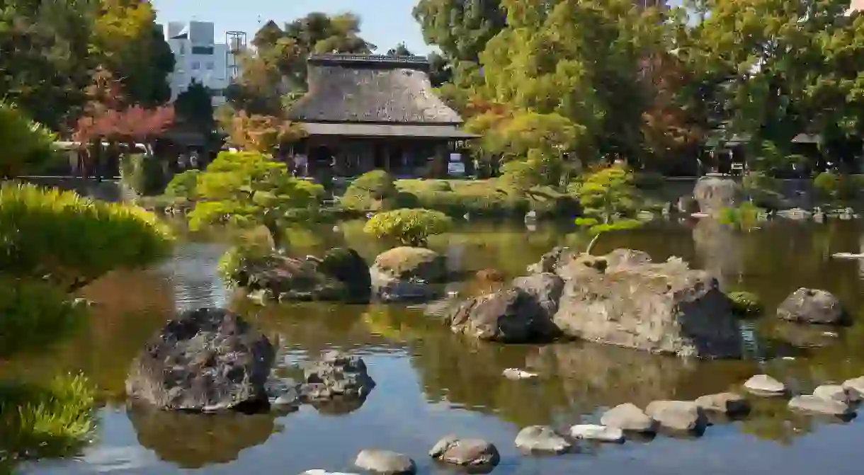 Suizenji Garden, a spacious Japanese style landscape garden in Kumamoto