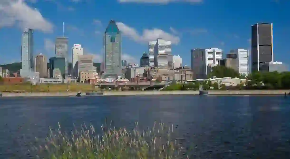 CPYPNR Montreal skyline and Lachine canal, Quebec, Canada