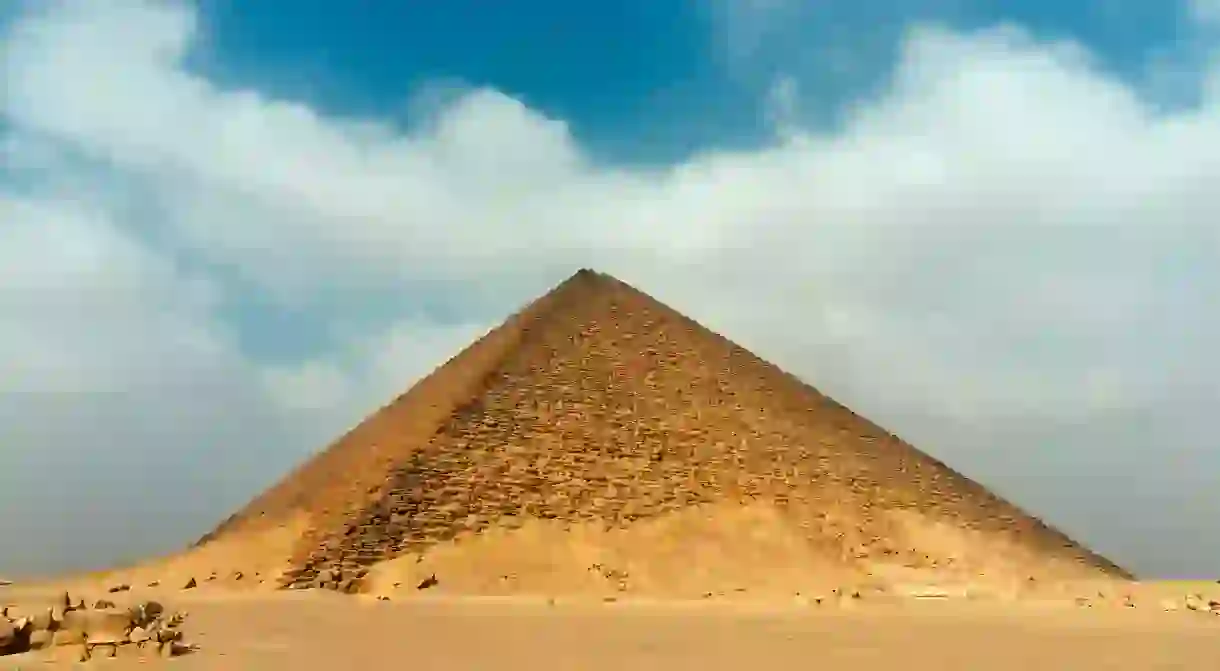 Journey out of Cairo to visit the Red Pyramid – the largest of Old Kingdom pyramids at Dahshour Necropolis