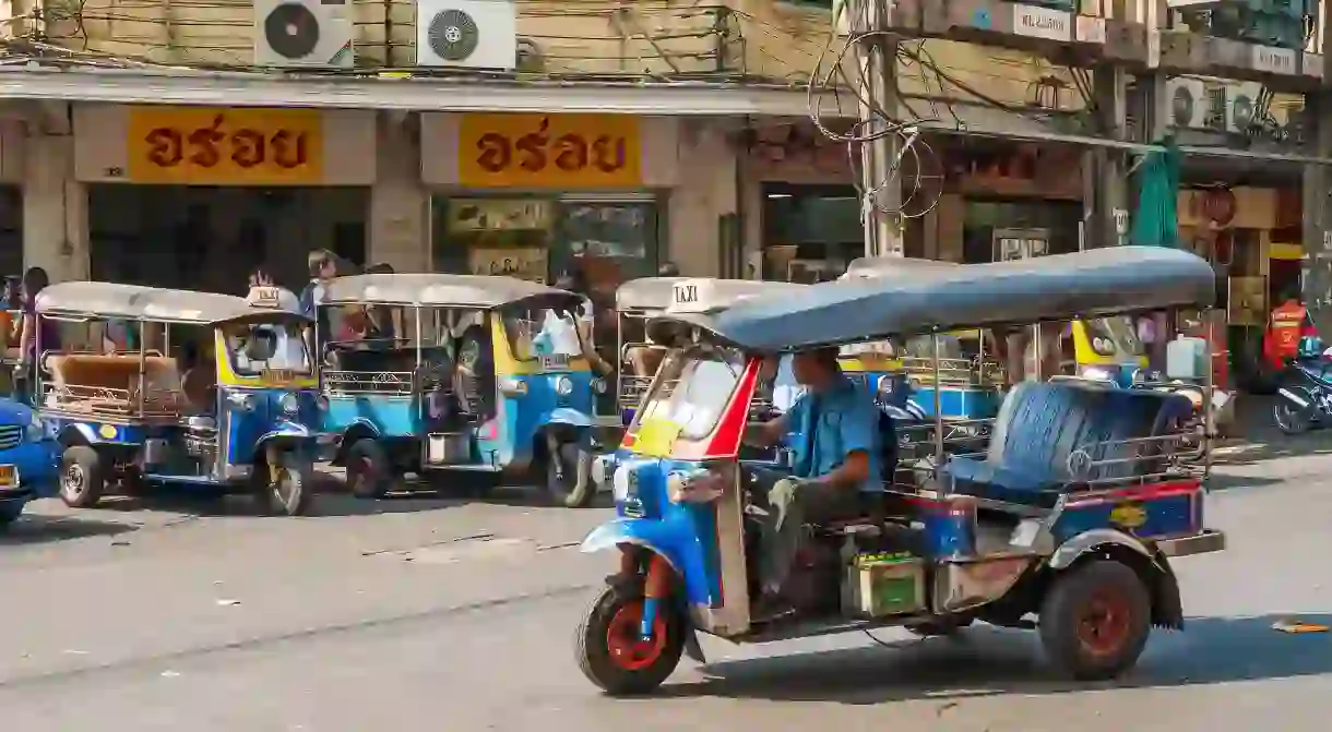 One of the best ways to see more of Bangkok, Thailand, is by tuk-tuk