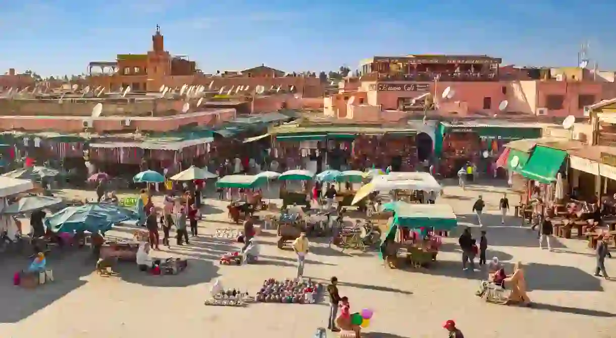 Jemaa el Fna Square in the early afternoon, Morocco