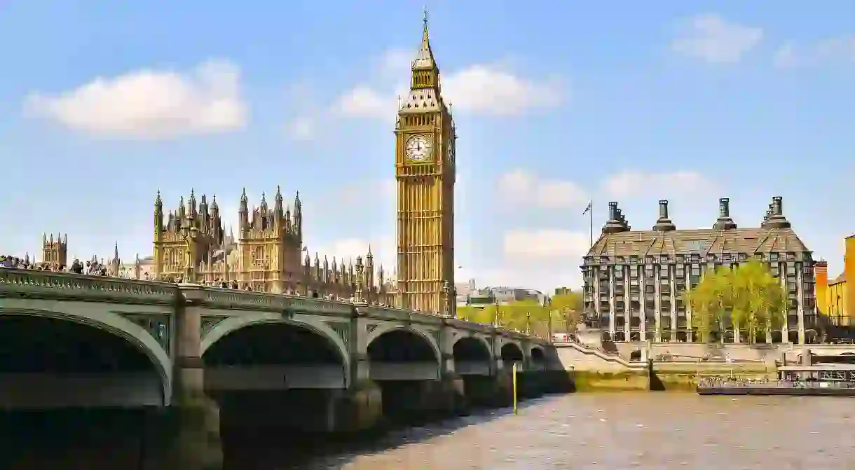 Westminster Bridge with Big Ben and the Houses of Parliament in the background