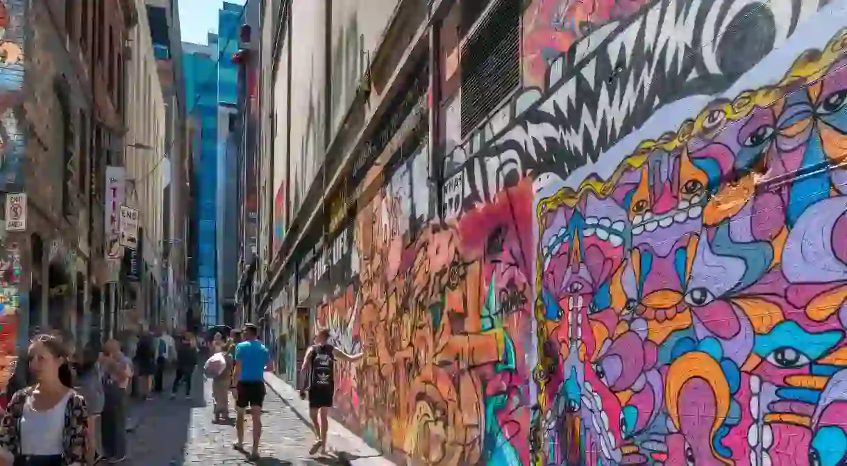 Explore Melbournes famous street art in its iconic laneways