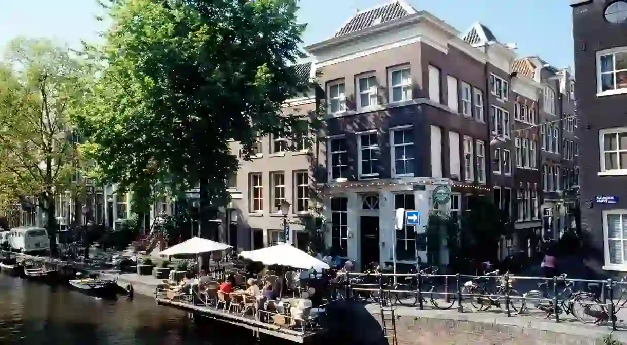 Bar on the canalside in Jordaan area of Amsterdam