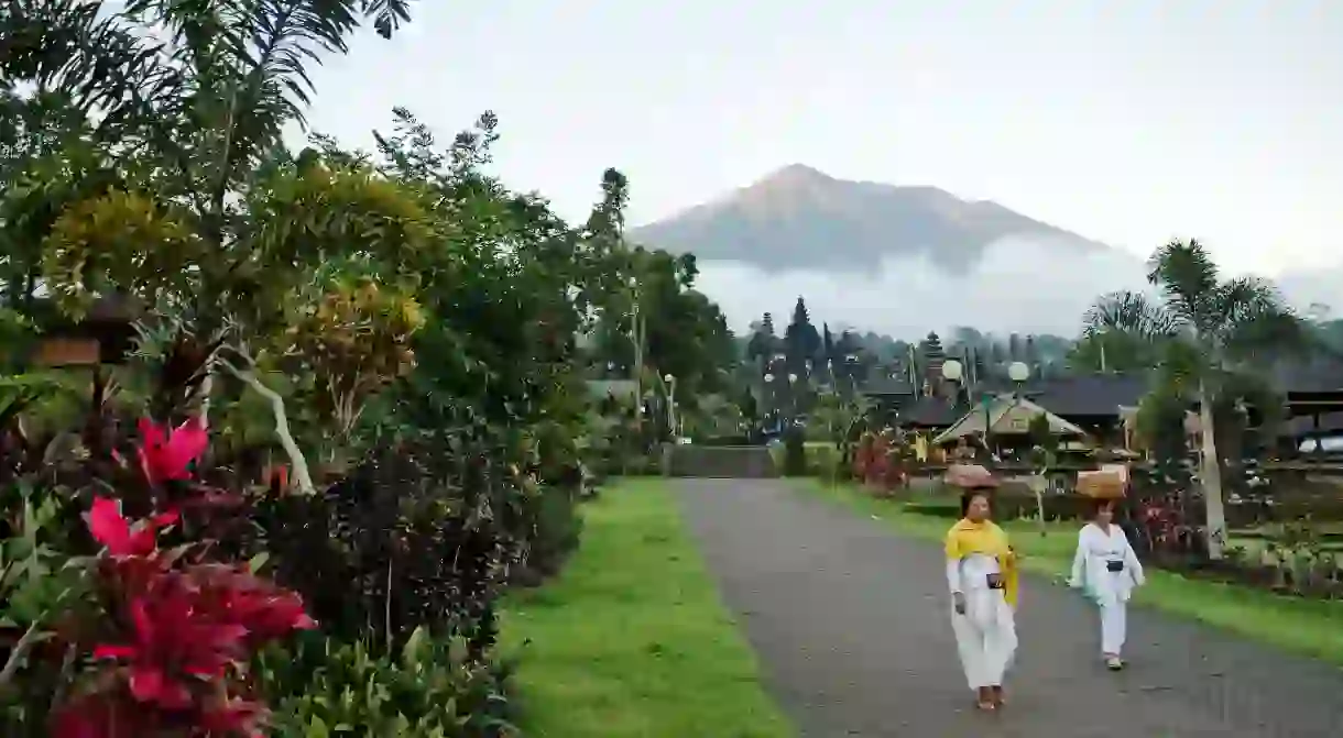 You can’t gaze up at Mount Agung for real right now, but Indonesia is still within reach