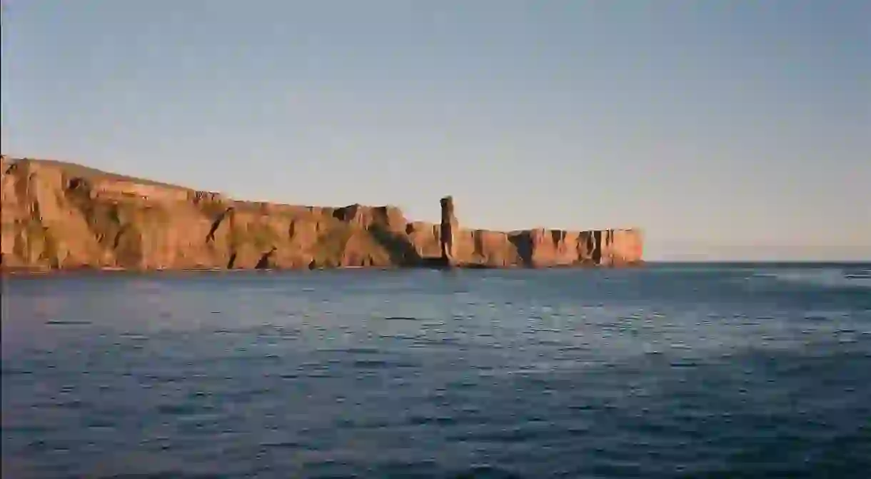 The Old Man of Hoy is part of the Orkney archipelago and can be seen on the ferry from the mainland