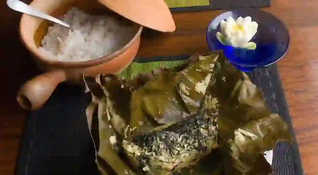 Typical cambodian food, fish amok