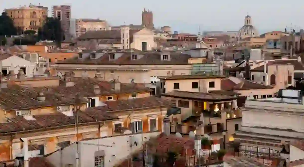 View over the rooftops of Rome, Italy