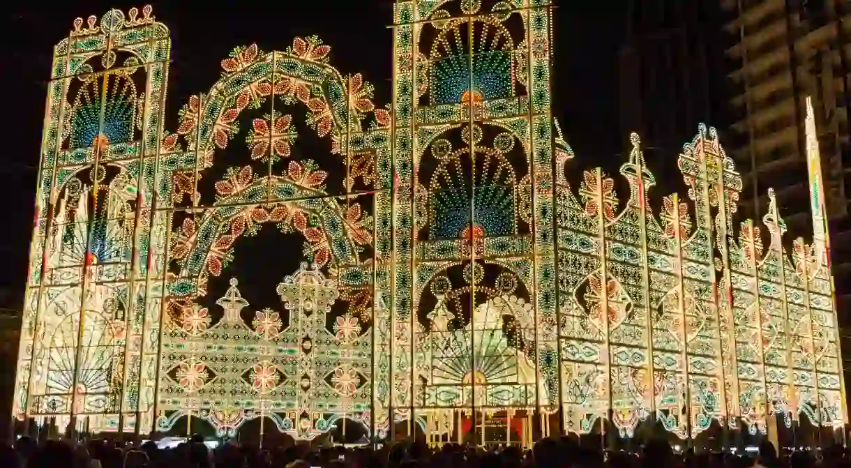 Held in December, Luminarie is one of Kobes many festivals throughout the year