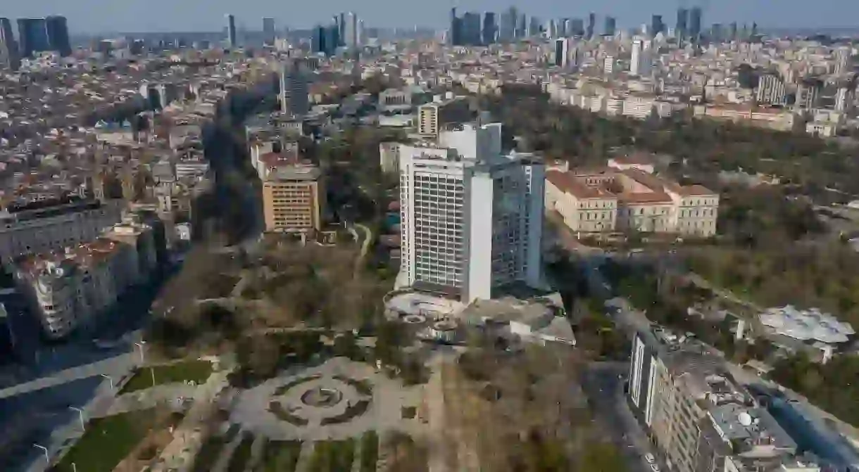 Taksim Gezi Park and the surrounding area