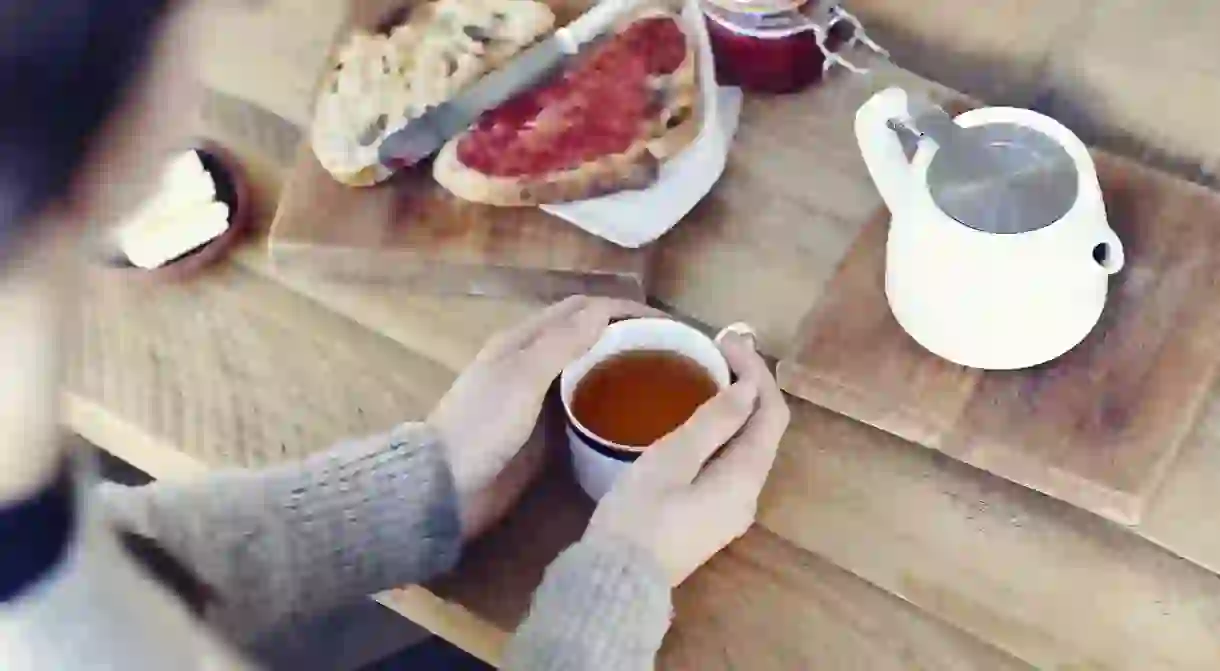 Tea, bread, sourdough