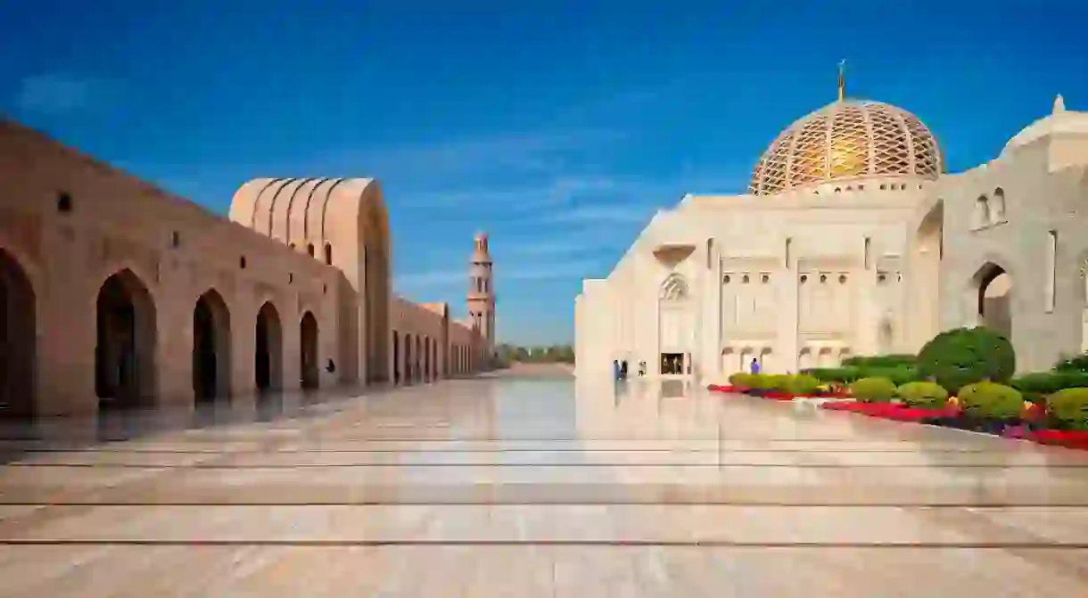 Sultan Qaboos Grand Mosque is Oman’s largest and grandest mosque