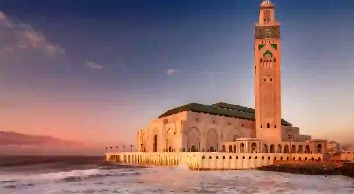 The Hassan II mosque in Casablanca is the largest mosque in Africa