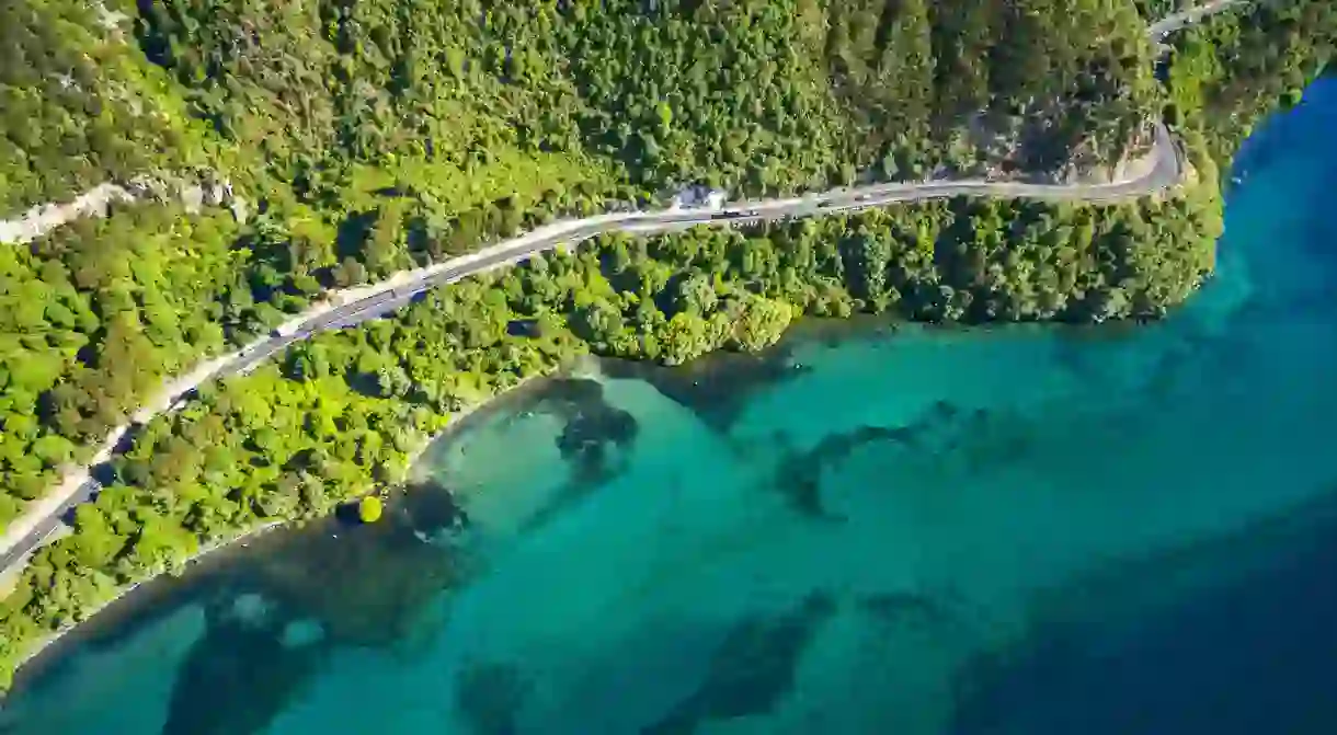 Explore New Zealand’s Lake Taupo from the air, ground and water