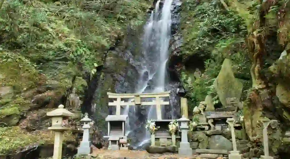 Waterfalls are sacred to those who practice Shinto, Japans indigenous religion