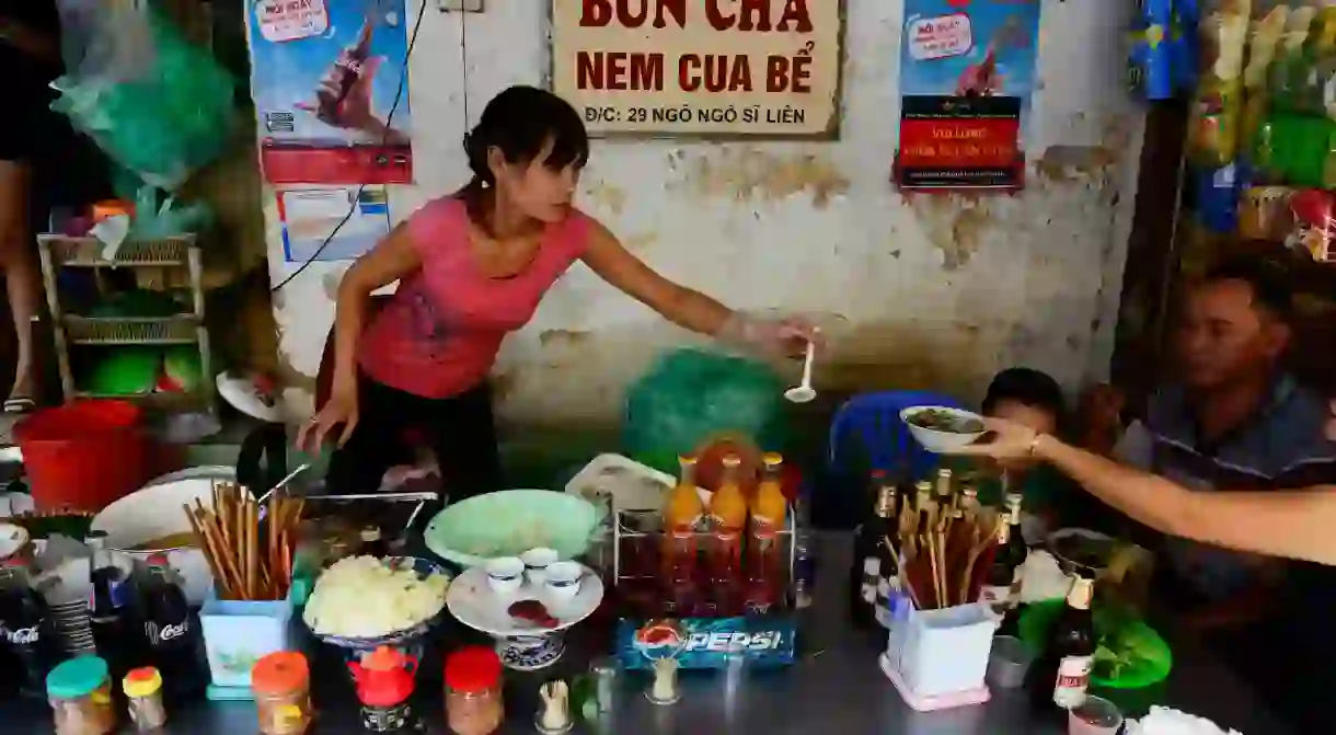 Bún chả is one of Vietnams most popular dishes