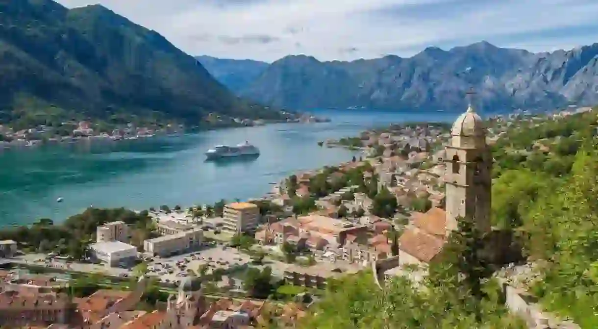 The historic Church of Our Lady of Remedy overlooks the old town of Kotor