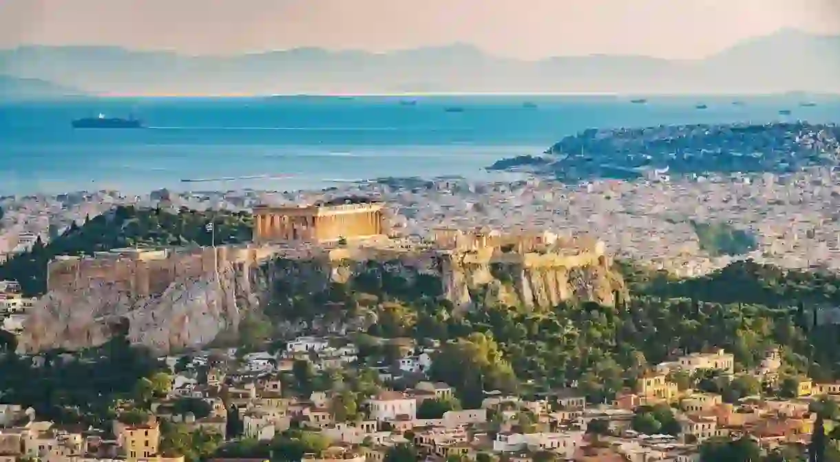 Aerial view on Athens, Greece