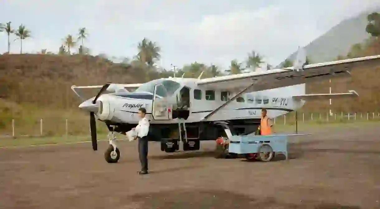 The Banda Islands were once the centre of trade for nutmeg, the world’s most sought after spice. Today, the island of Naira, the main commercial hub for the whole tiny archipelago, is the location for the islands only airport