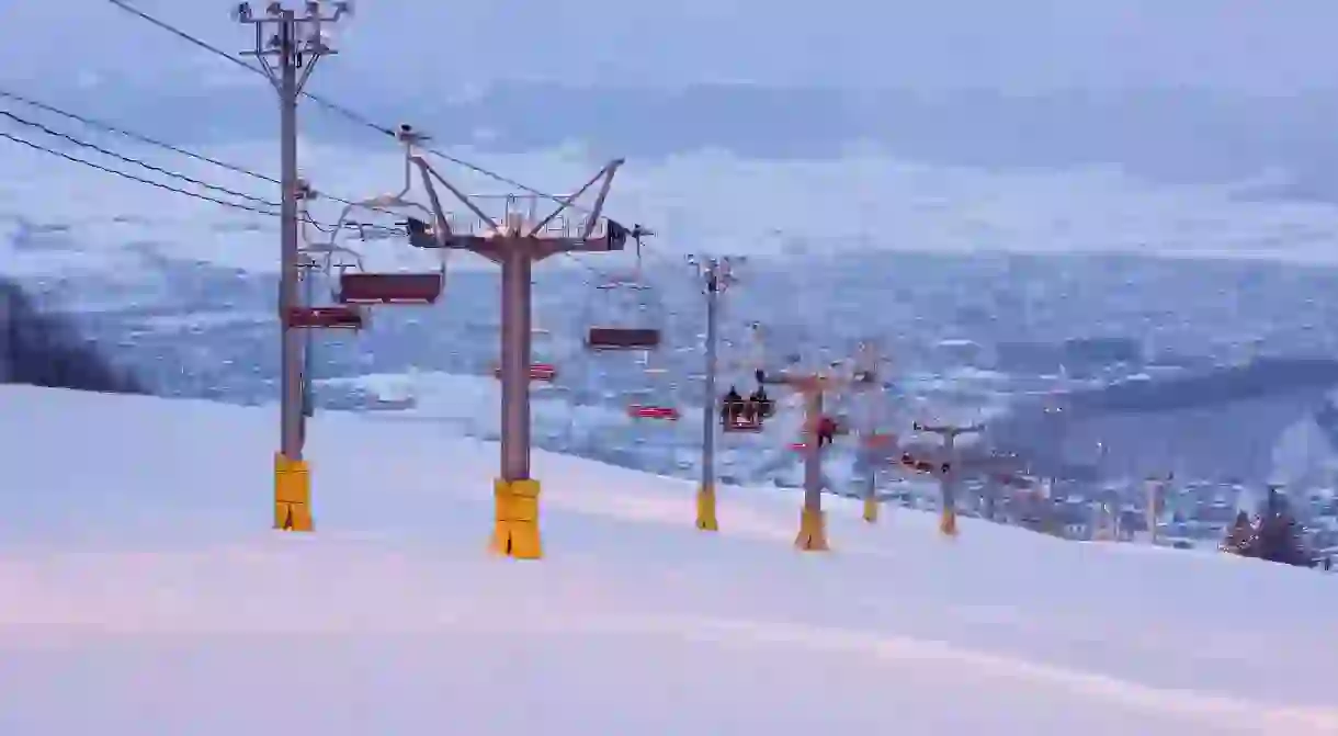 Ski Lift in Furano, Hokkaido, Japan