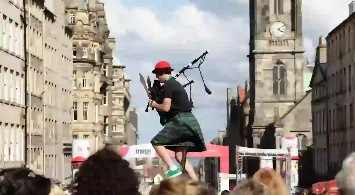 Kilted Colin is usually a familiar site on the Royal Mile during the Edinburgh Festival Fringe