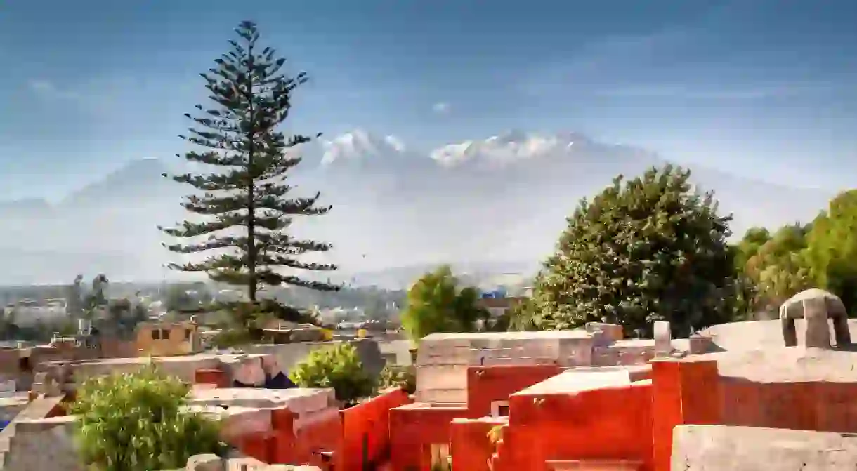 A view across the city of Arequipa, in Peru, which sits under three volcanoes