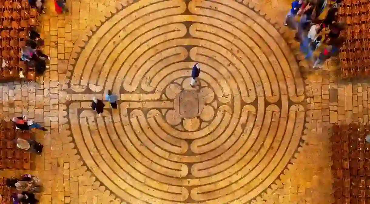 The labyrinth symbolizes the path from Earth towards God