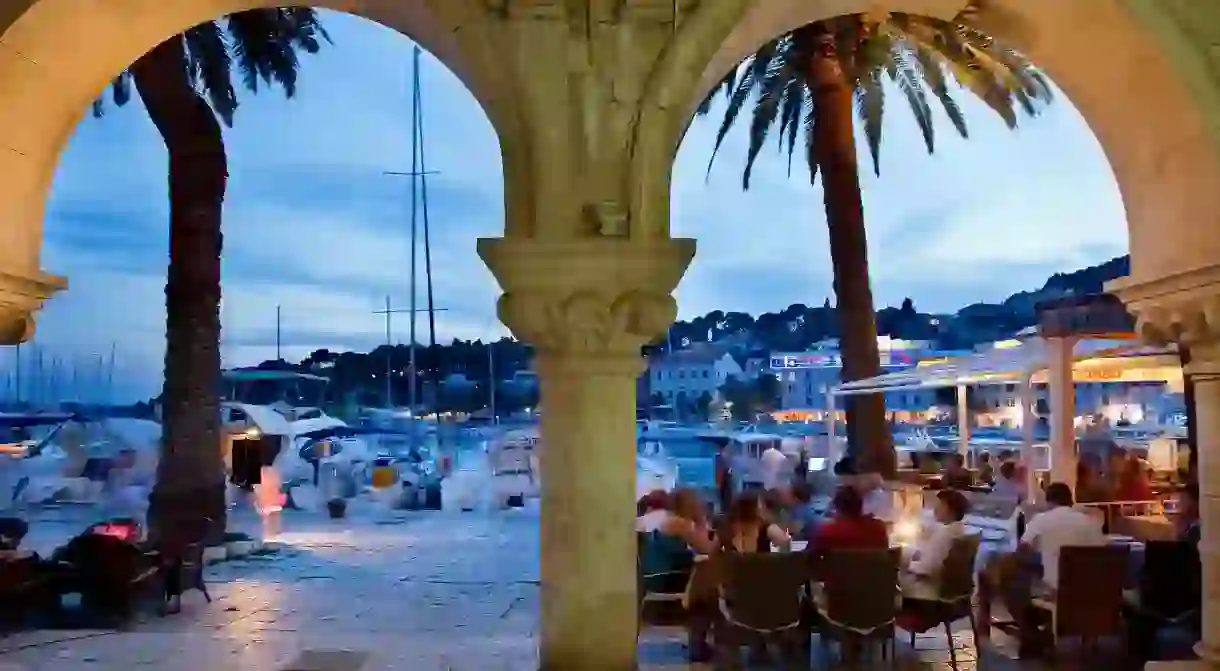 Hvar City provides stunning views, outdoor weather and a party atmosphere when the sun goes down