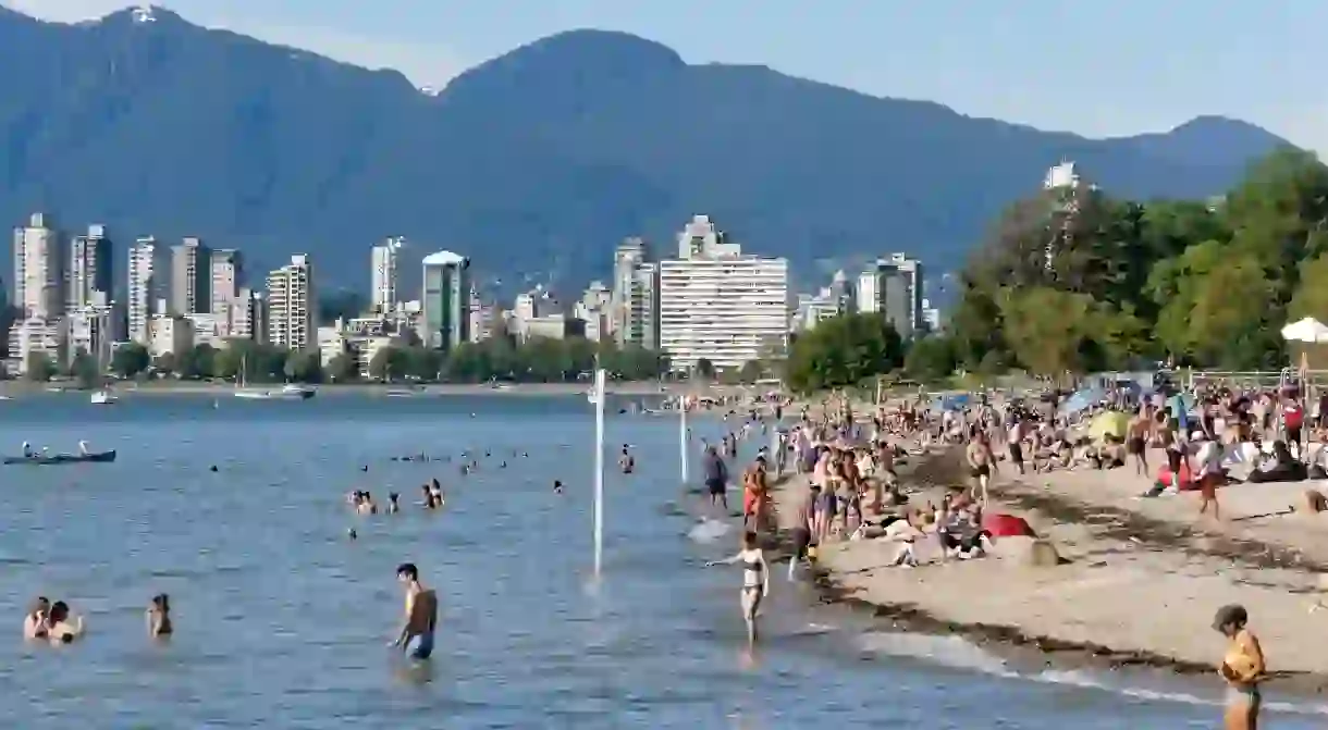 Vancouvers many beaches are popular with residents and visitors alike during the city’s brief summer